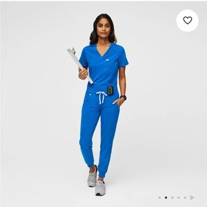 Figs Women's Zamora Jogger Scrub Pants Technical Collection Royal Blue XS